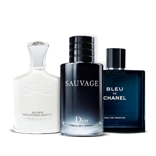 Zestaw 3 Perfum | Creed Silver · Sauvage · Bleu de Chanel
