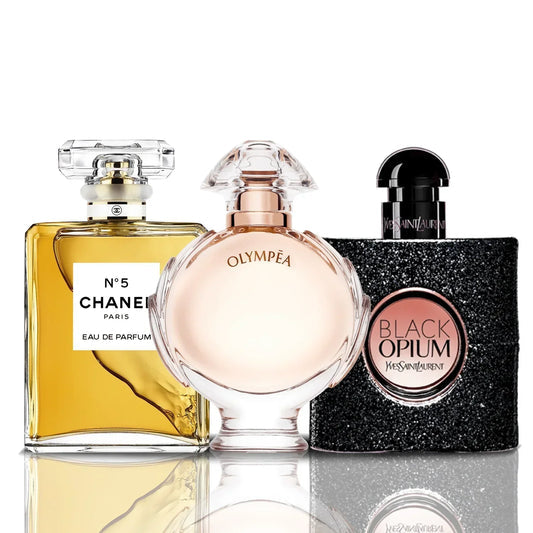 Zestaw 3 Perfum | Chanel N°5 · Olympéa · Black Opium